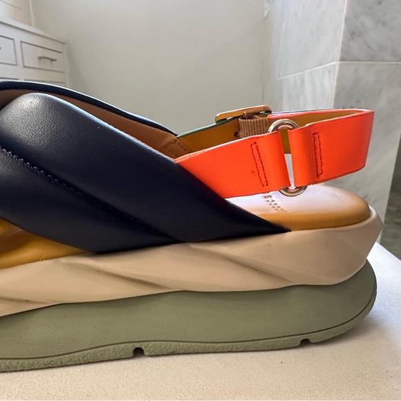 Women's Navy and Orange 4ccccees Sandals - Picture 4 of 8